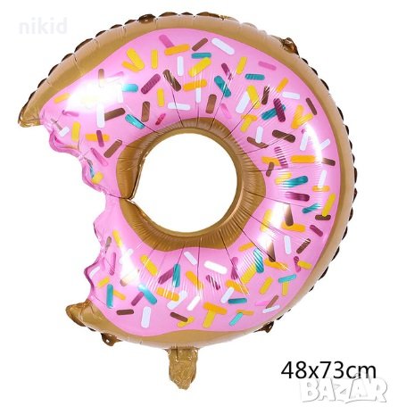 Грамадна отхапана Поничка Донът Donut фолио фолиев балон хелий или въздух парти рожден ден