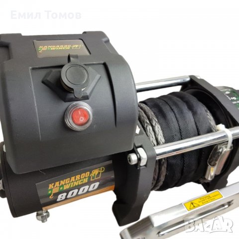 Лебедка със синтетично въже Kangaroo К 8000 lb Compact за джип и пътна помощ - НОВА, снимка 4 - Аксесоари и консумативи - 28642304
