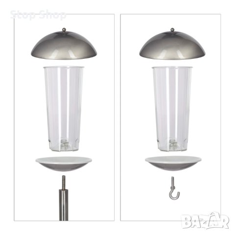 Стоманена Хранилка за птици с пръчка или висяща, снимка 4 - Градински мебели, декорация  - 40440476