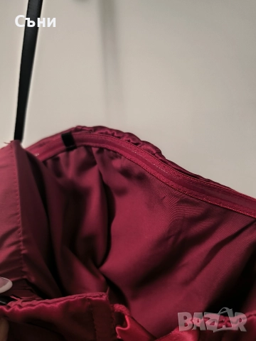 Тъмно червена рокля , снимка 4 - Рокли - 52767751