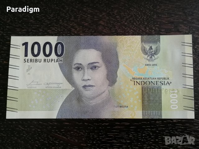 Банкнота - Индонезия - 1000 рупии UNC | 2016г., снимка 2 - Нумизматика и бонистика - 26243679