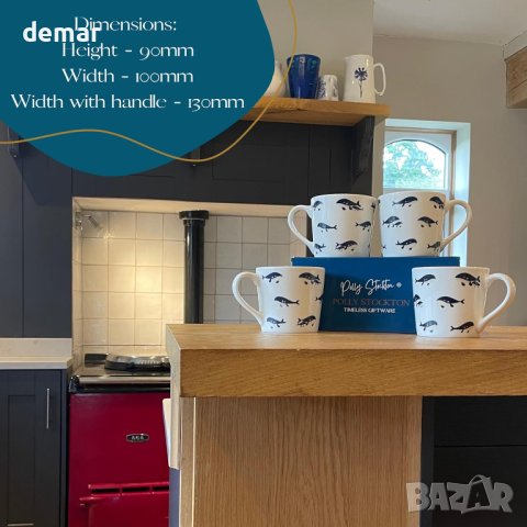 Комплект 4 чаши със животни от костен порцелан за топли напитки 400 мл - пчели, снимка 5 - Чаши - 43118596