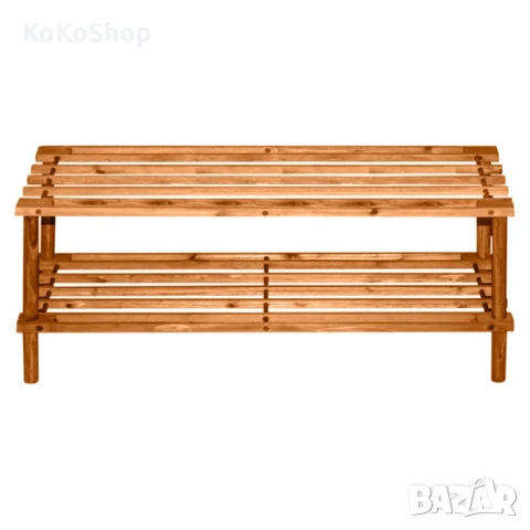 Дървена етажерка за обувки-74х29х26 см. /етажерка за обувки цвят дъб, снимка 2 - Етажерки - 50760156