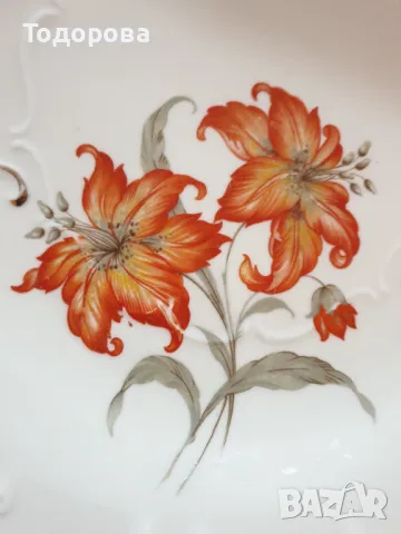 Голямо .бароково дълбоко плато steinmann tiefenfurt от началото на миналия век, снимка 2 - Сервизи - 47558517