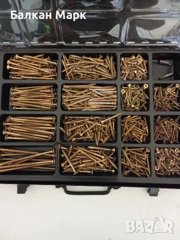 Метален Органайзер с комплект винтове за дърво Rocket Bois & Agglo – 800 бр. – с връх тип 17, снимка 4 - Железария - 50817890