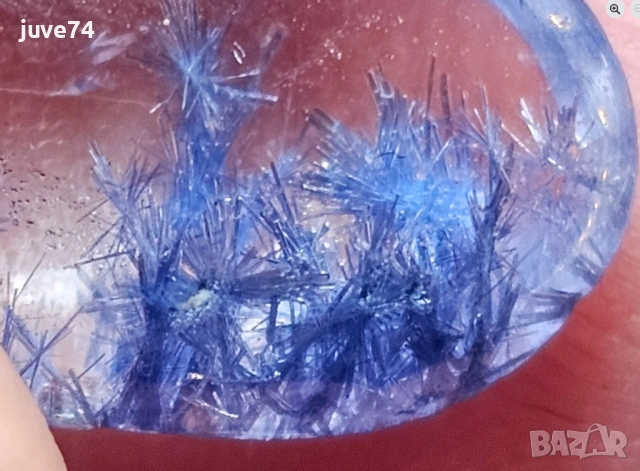 ДЮМОРТИЕРИТ КВАРЦ (БРАЗИЛИЯ) 6.4 кт. 18х9.6 мм. , снимка 3 - Други - 53445261