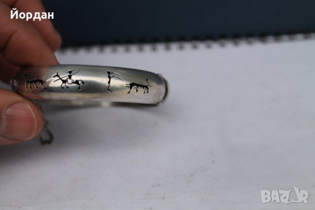 Дамска сребърна гривна, снимка 5 - Гривни - 38883436