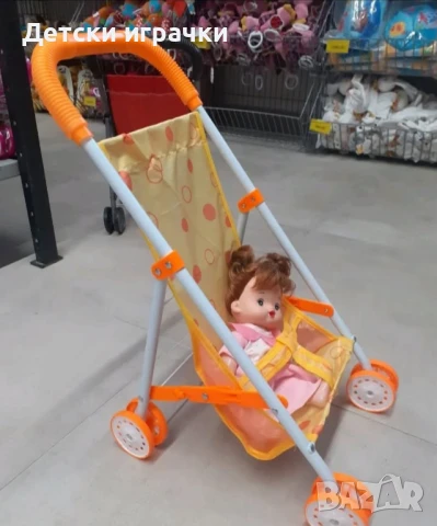 Количка за кукли, метална, различни цветове , снимка 3 - Кукли - 48682636