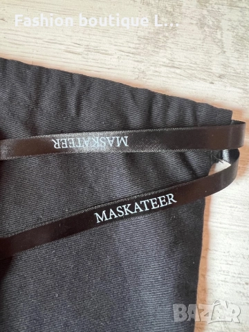 Луксозна черна противопрахова торбичка със сатенени връзки на марката MASKATEER 🖤, снимка 5 - Чанти - 52001396