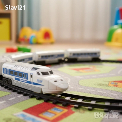 Влакче с релси, звуци и светлини, снимка 4 - Влакчета, самолети, хеликоптери - 52817617