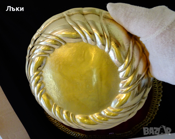 Масивна бронзова фруктиера,съд за сервиране,печене., снимка 2 - Антикварни и старинни предмети - 36470553