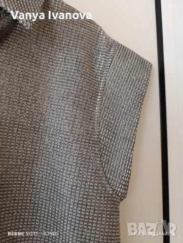 Continiue сребриста риза размер Л, снимка 7 - Ризи - 51318455