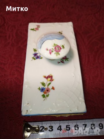 Уникална стара порцеланова попивателна за мастило., снимка 4 - Антикварни и старинни предмети - 32493886