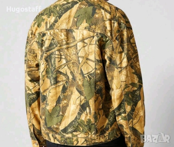 Ново мъжко Военно камуфлажно деним дънково яке Хл, снимка 2 - Якета - 51820869