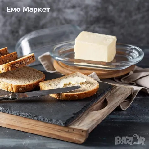 Елегантна стъклена кутия за масло, снимка 4 - Други - 48905502