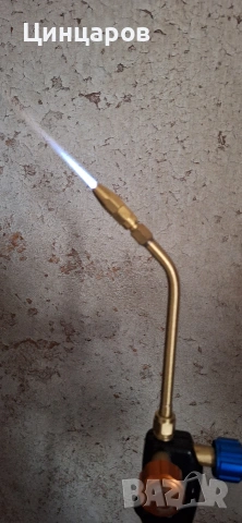 Оксижен комплект-бутилки O2/5л. и газ/2.4л, горелка с 5бр. дюзи, вентил, маркуч , снимка 4 - Други машини и части - 53571008