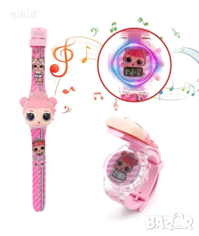 детски часовник с Кукла Кукли LOL L.O.L ЛОЛ Surprise музикален светещ и въртящ се капак