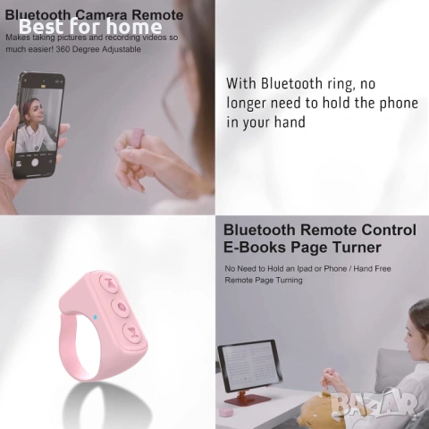 TIK Tok Bluetooth дистанционно управление Page Turner (розов), снимка 3 - Аксесоари за Apple - 53383924
