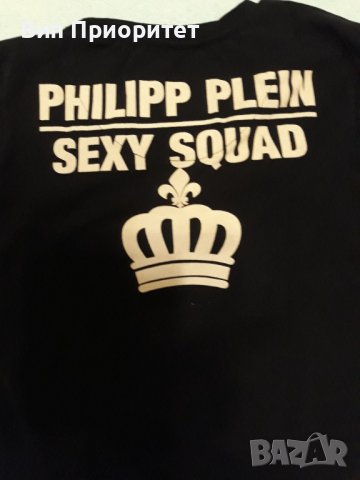 PHILIPP PLEIN - маркова тениска оригинална с камъни , изключително стегната хубава материя, черна , снимка 18 - Тениски - 37467232