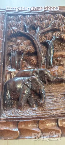 дърворезба масив 32см 32см за ценители , снимка 3 - Антикварни и старинни предмети - 49207382