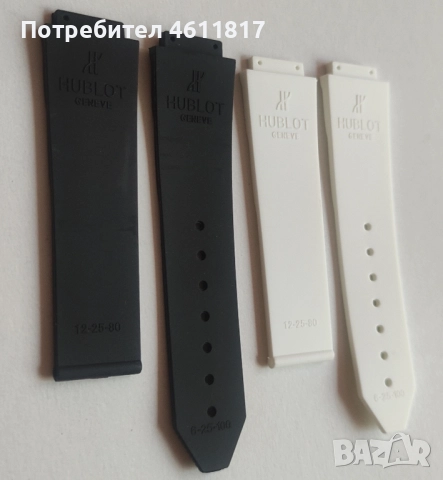 Силиконови каишки HUBLOT 21-15мм, снимка 7 - Каишки за часовници - 52179453
