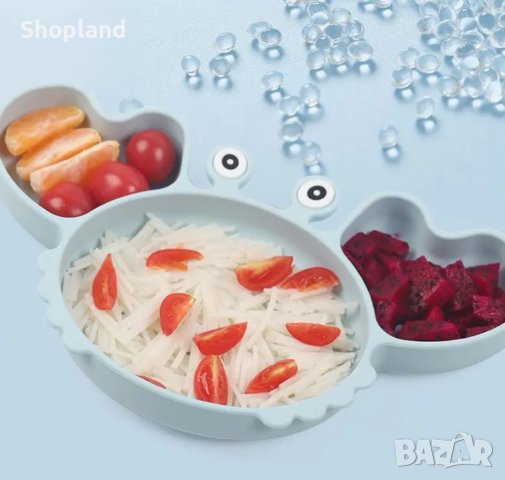 Бебешки силиконов комплект за хранене, снимка 6 - Прибори, съдове, шишета и биберони - 43950108