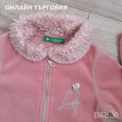 Поларено розово горнище, снимка 3 - Детски якета и елеци - 43657572