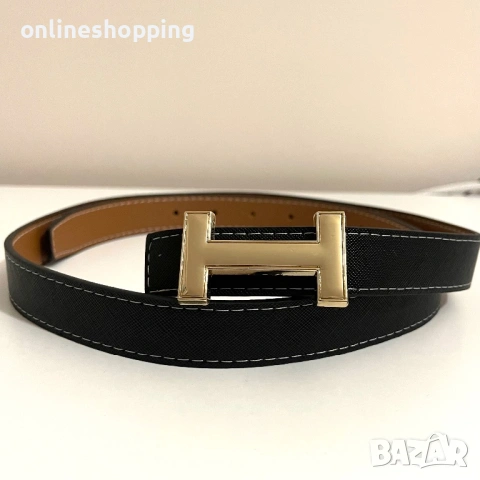 **НОВИ** стилни ДВУЛИЦЕВИ колани Hermes, опаковани в подаръчна кутия, снимка 2 - Колани - 53115538