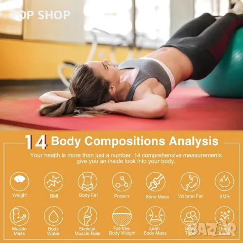 Смарт везна анализатор ZOETOUCH Bluetooth Body Fat Scale, снимка 10 - Други - 49157091