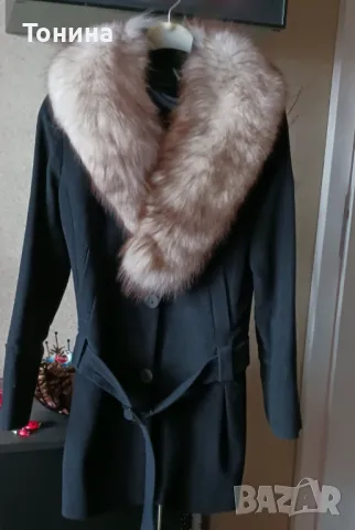 Дамско черно секси палто 