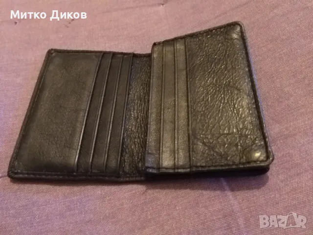 Калъвче за документи карти естестевена кожа 110х80мм