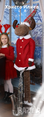 Голям Коледен елен 188см ХХЛ Коледна декорация украса НОВ, снимка 4 - Декорация за дома - 51836618