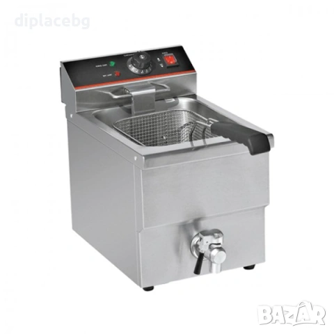 Фритюрник професионален Електрически 8 литра с кран