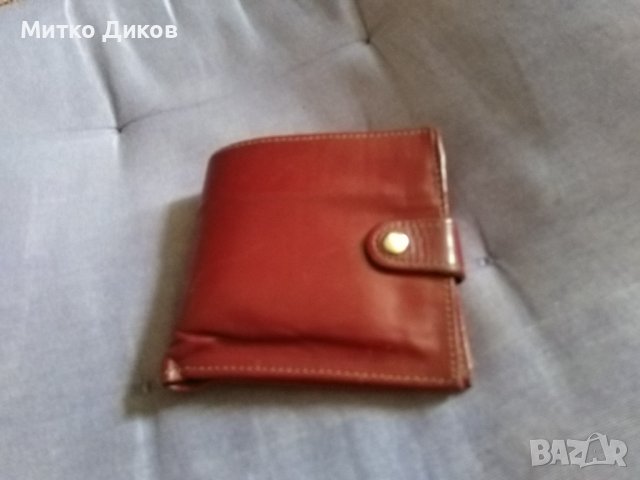 Портфейл естествена кожа керемида 101х96мм