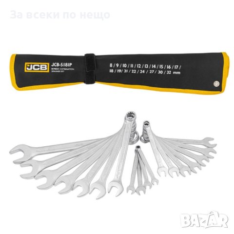 Комплект звездогаечни ключове JCB 18бр ,8-32мм , JCB-5181P, снимка 2 - Други инструменти - 43187352