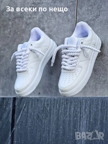 Nike Air Force 1 Дамски Бели Маратонки👟Дамски Спортни Обувки В Бял Цвят Найк Еър Форс 1 Код P1274