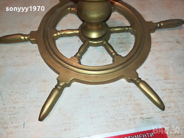 антик-свещник-корабен рул-внос холандия 2504211943, снимка 5 - Антикварни и старинни предмети - 32676526