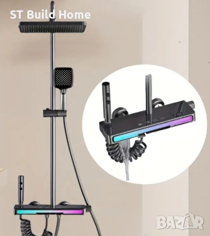 Луксозна Душ Система „Пиано Клавиши“ с LED Осветление –, снимка 5 - Душове - 51645856