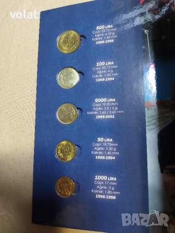 Комплект турски монети. Емисия 1988- 2011 гг, снимка 4 - Нумизматика и бонистика - 43587870