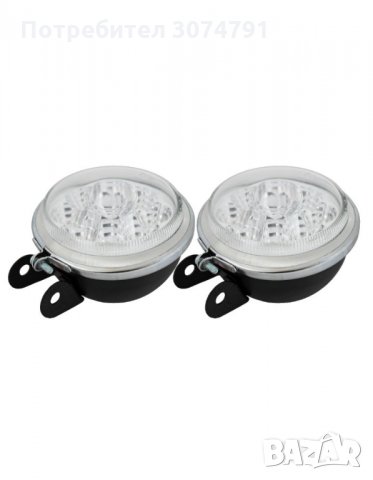 2 бр. Комплект Дневни Светлини 9 SMD LED DRL 12V Е4 Халогенни Диодни, снимка 3 - Аксесоари и консумативи - 32933016