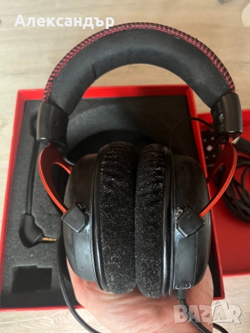 Геймърски слушалки HyperX Cloud II Red, Микрофон, Черно/Червено, снимка 4 - Слушалки и портативни колонки - 52549133