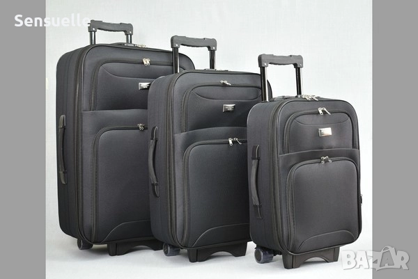 Комплект 3 куфара - текстил, снимка 3 - Куфари - 52591651