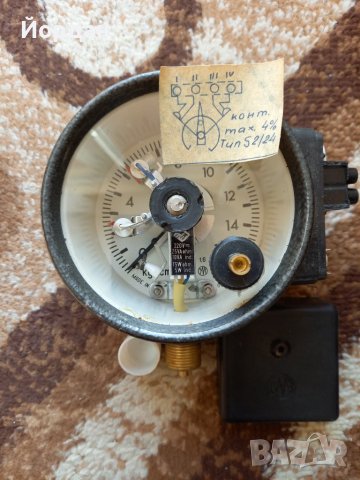 Нов контактен манометър 16 kgf/cm2, снимка 2 - Други машини и части - 43504512