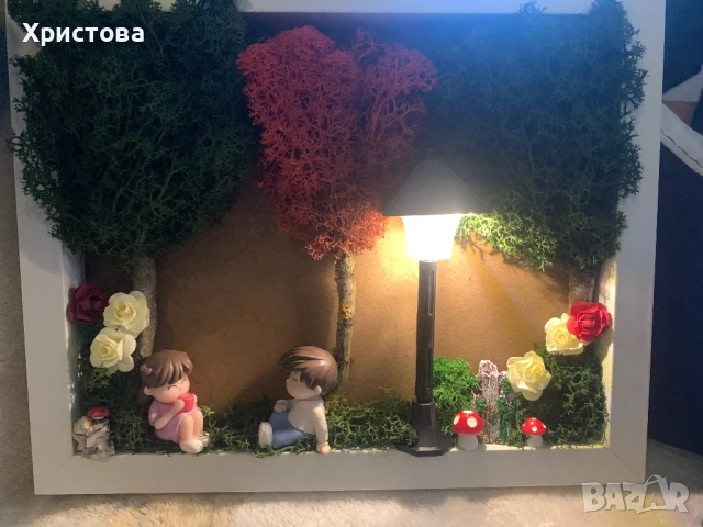 Ръчно изработени 3Д картини със скандинавски мъх, снимка 3 - Картини - 51099815