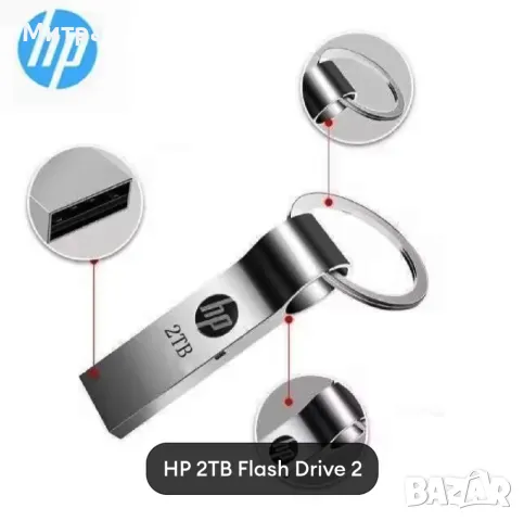 HP USB флаш устройство 2 TB - 2000GB за съхранение на данни, съвместимо с компютър/лаптоп, снимка 12 - Външни хард дискове - 50276329