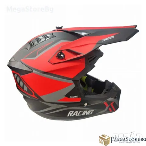 Кросова Каска 127 - XL - Matt Black/Red