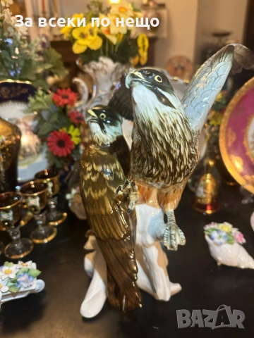 Karl Ens Germany - “ Соколите” уникална красота на семейство птици с височина 35 см Код P1929, снимка 12 - Декорация за дома - 53389087