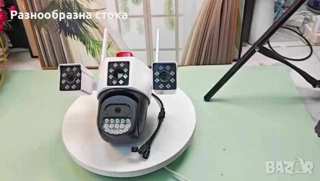 Безжична 4G WiFi камера за наблюдение с триекранен монитор,водоустойчива, снимка 2 - Друга електроника - 48346403