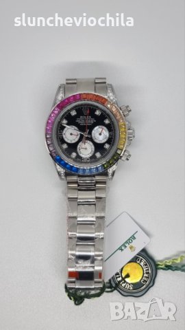 Часовник Rolex Daytona Rainbow Silver Cosmograph 40mm Automatic, снимка 2 - Мъжки - 43325698