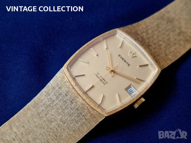 EVERITE Швейцарски Механичен Часовник  SWISS MADE Рядък Модел в стил LONGINES, снимка 5 - Мъжки - 43793201